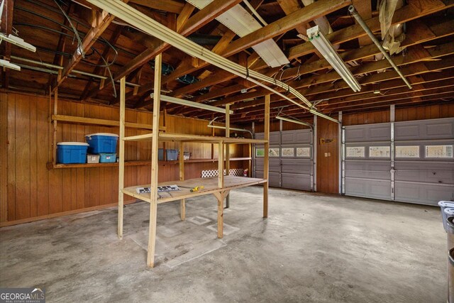 106 Lakeview Dr, Carrollton, GA 30117 - garage with wood walls