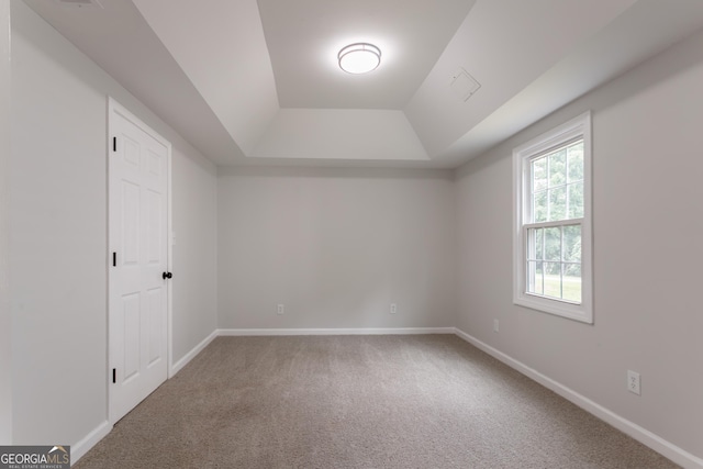 5674 Mountain Cres, Stone Mountain, GA 30087 - carpeted empty room with a tray ceiling and baseboards