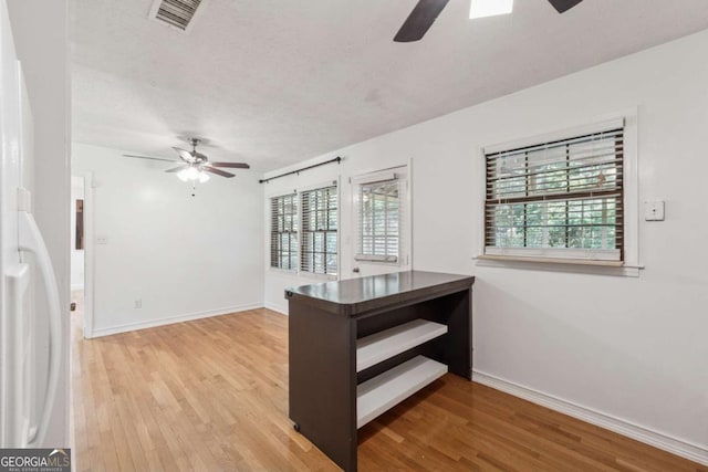 3123 Deshong Dr, Stone Mountain, GA 30087 - spare room with a ceiling fan, light wood-type flooring, plenty of natural light, and a textured ceiling