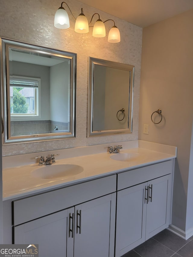 2424 Saint Andrews Rdg, College Park, GA 30337 - bathroom featuring double vanity and tile patterned floors