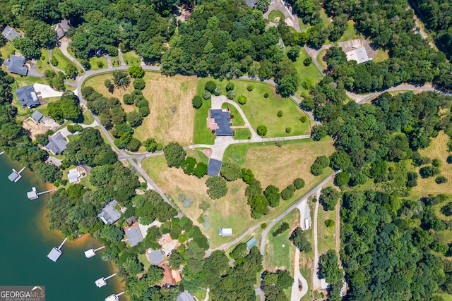 152 Lace Field Ln, Lavonia, GA 30553 - aerial view of property and surrounding area featuring a large body of water