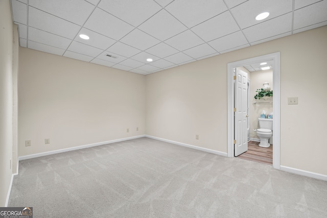 152 Lace Field Ln, Lavonia, GA 30553 - unfurnished room featuring carpet flooring, recessed lighting, and a paneled ceiling