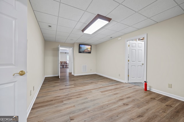 152 Lace Field Ln, Lavonia, GA 30553 - finished below grade area with light wood finished floors and a drop ceiling