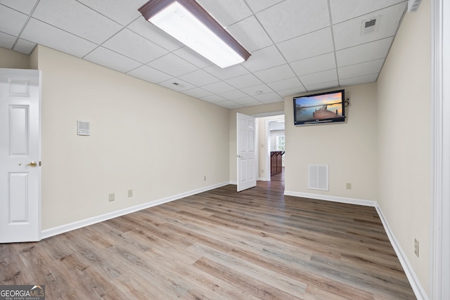 152 Lace Field Ln, Lavonia, GA 30553 - spare room featuring a drop ceiling and wood finished floors