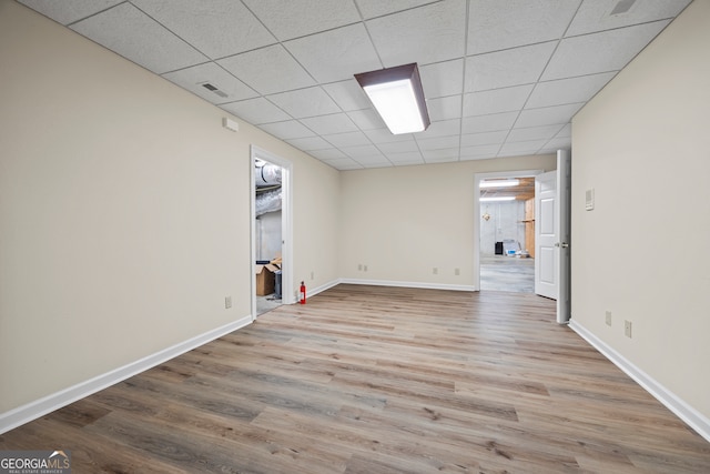 152 Lace Field Ln, Lavonia, GA 30553 - spare room with wood finished floors and a drop ceiling
