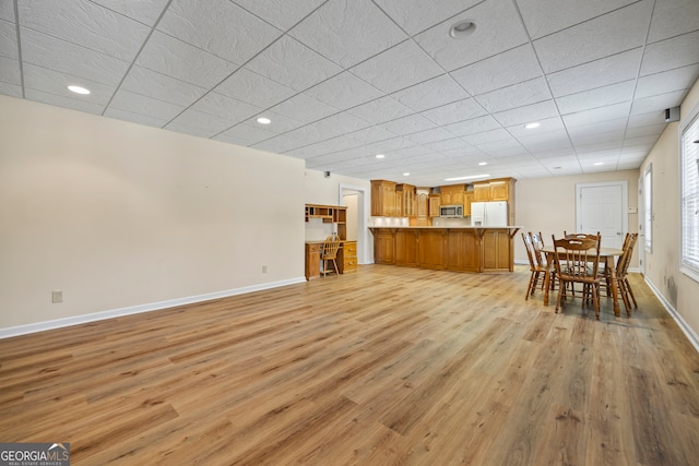 152 Lace Field Ln, Lavonia, GA 30553 - living area with light wood-type flooring, recessed lighting, and a paneled ceiling