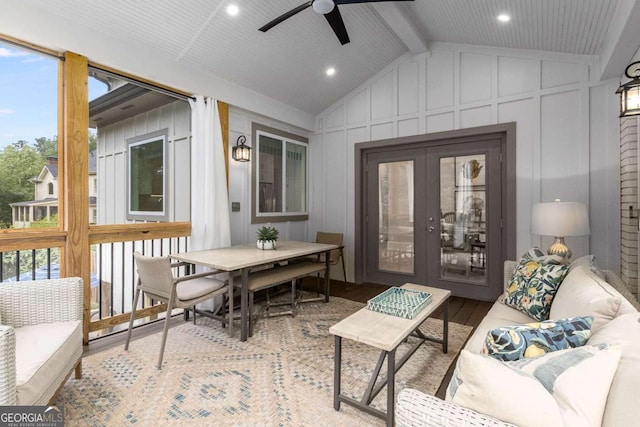 5414 Manteo Inlt, Peachtree Corners, GA 30092 - sunroom / solarium with french doors and healthy amount of natural light