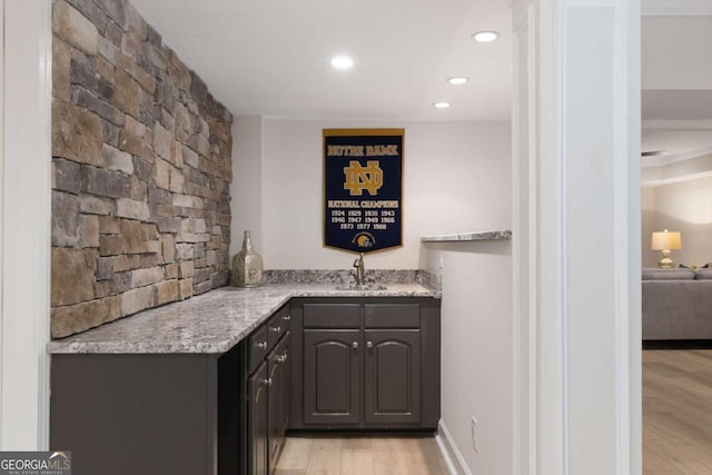 5414 Manteo Inlt, Peachtree Corners, GA 30092 - indoor bar with light wood finished floors and recessed lighting