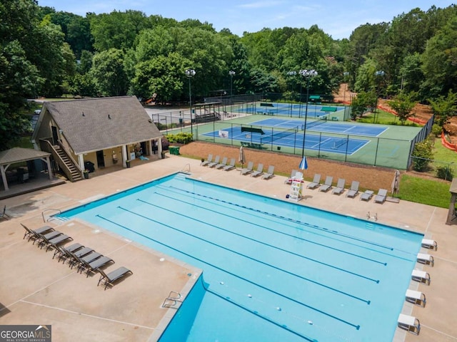 5414 Manteo Inlt, Peachtree Corners, GA 30092 - community pool featuring a tennis court