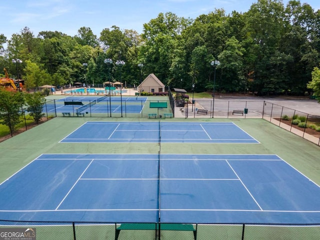 5414 Manteo Inlt, Peachtree Corners, GA 30092 - view of tennis court featuring community basketball court