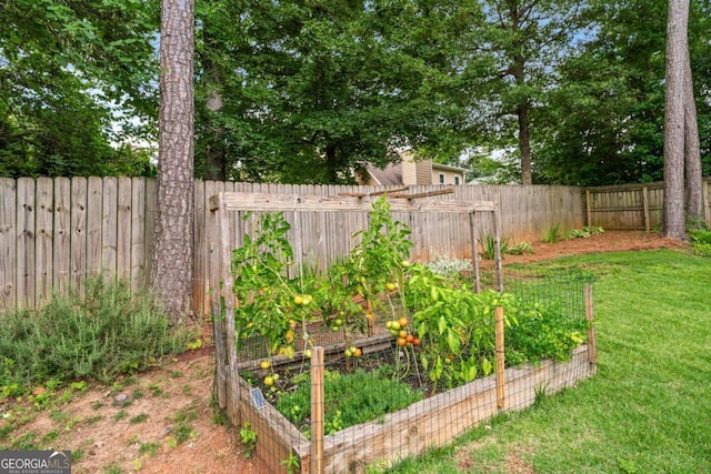 2864 Wyndcliff Ct, Marietta, GA 30066 - fenced backyard with a vegetable garden