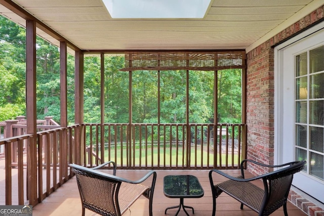 186 Ashley Dr, Mcdonough, GA 30252 - sunroom with a skylight