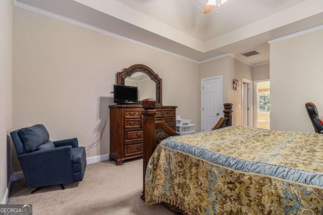 4110 Summit Chase, Gainesville, GA 30506 - bedroom with light carpet, crown molding, and ceiling fan