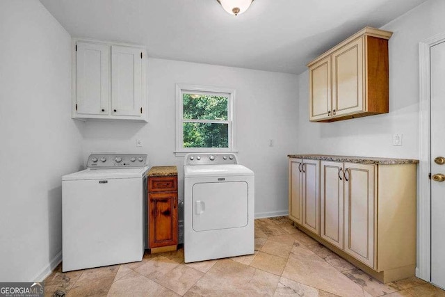 2585 Regency Dr E, Tucker, GA 30084 - laundry area with cabinet space and separate washer and dryer