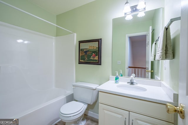 1805 Millstone Ct, Alpharetta, GA 30004 - bathroom with vanity and washtub / shower combination