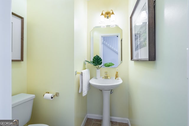 1805 Millstone Ct, Alpharetta, GA 30004 - half bathroom with toilet and baseboards