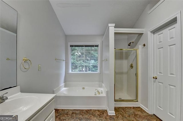 5385 Spotted Fawn Ct, Suwanee, GA 30024 - full bath with a shower stall, a bath, and vanity