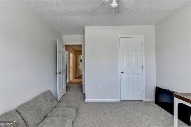 5385 Spotted Fawn Ct, Suwanee, GA 30024 - unfurnished bedroom with carpet flooring, ceiling fan, and a textured ceiling