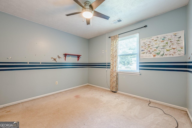 5868 Kingswood Ct NW, Norcross, GA 30093 - carpeted spare room with ceiling fan and a textured ceiling