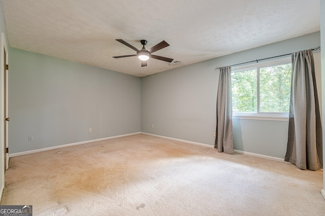 5868 Kingswood Ct NW, Norcross, GA 30093 - unfurnished room featuring ceiling fan, light colored carpet, and a textured ceiling