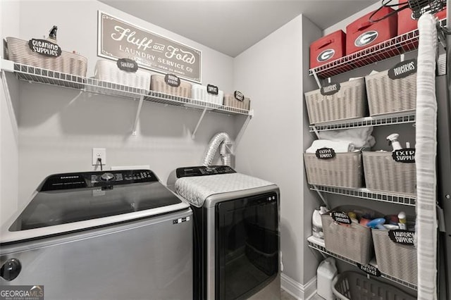 2213 Independence Ln, Buford, GA 30519 - washroom featuring independent washer and dryer and baseboards