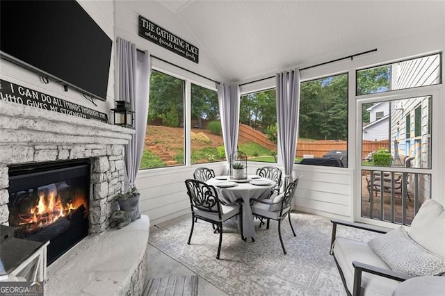 2213 Independence Ln, Buford, GA 30519 - sunroom / solarium with healthy amount of natural light and lofted ceiling