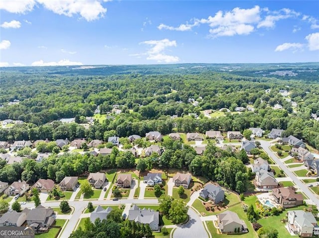 2213 Independence Ln, Buford, GA 30519 - aerial view of residential area with a heavily wooded area
