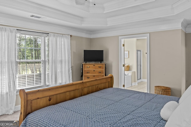 1120 Liberty Ln, Bogart, GA 30622 - bedroom with crown molding and a tray ceiling