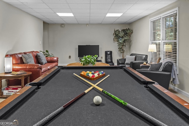 1120 Liberty Ln, Bogart, GA 30622 - game room featuring a drop ceiling and pool table