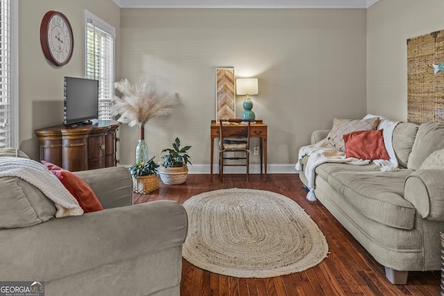 1120 Liberty Ln, Bogart, GA 30622 - living room with wood finished floors and crown molding