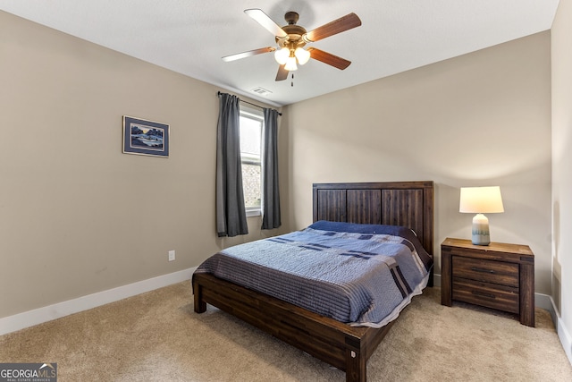 206 Barnyard Way, Perry, GA 31069 - bedroom with carpet and a ceiling fan