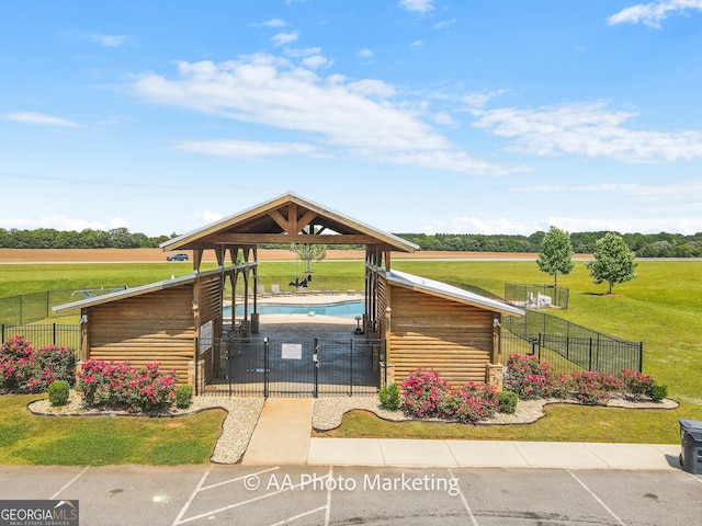 206 Barnyard Way, Perry, GA 31069 - view of home's community featuring a gate, a gazebo, and a pool