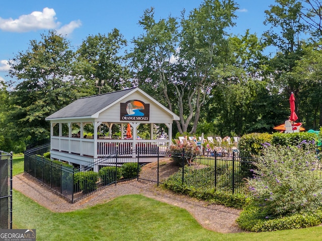 507 Wintergreen Way, Canton, GA 30115 - exterior space with a gazebo and a shingled roof