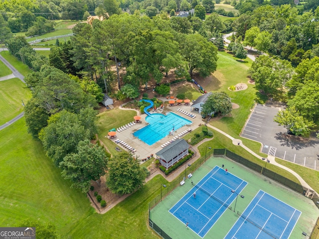 507 Wintergreen Way, Canton, GA 30115 - aerial view of a pool