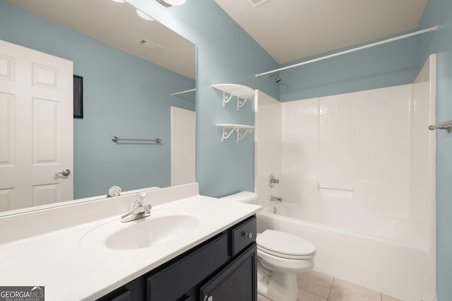 872 Misty View Ct, Lilburn, GA 30047 - bathroom with vanity, tile patterned flooring, and tub / shower combination