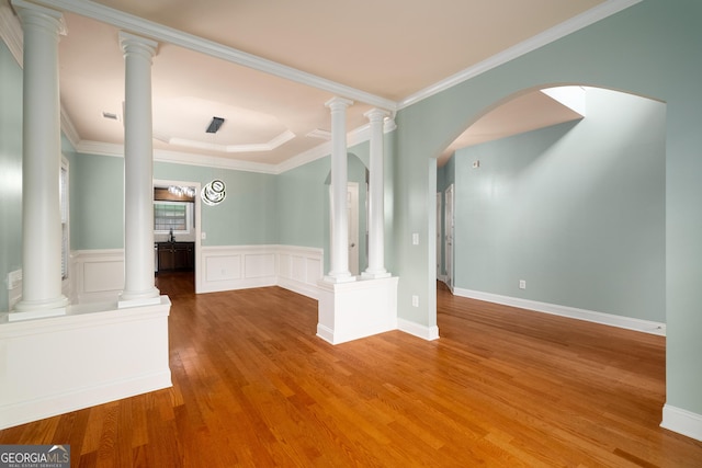 872 Misty View Ct, Lilburn, GA 30047 - unfurnished room featuring wood finished floors and crown molding