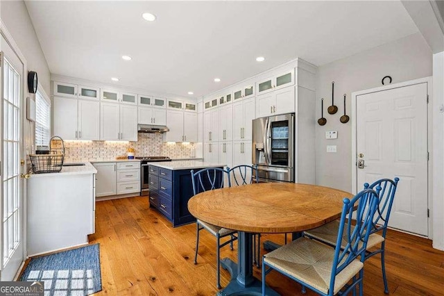 2508 Haddenham Ln SW, Smyrna, GA 30082 - dining area featuring light wood-style flooring and recessed lighting