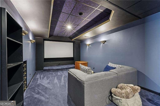 2508 Haddenham Ln SW, Smyrna, GA 30082 - carpeted cinema room with a drop ceiling and baseboards