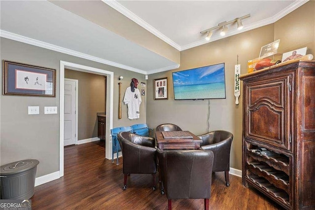 2508 Haddenham Ln SW, Smyrna, GA 30082 - sitting room featuring wood finished floors and ornamental molding