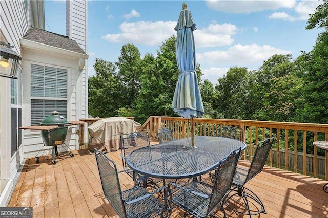 2508 Haddenham Ln SW, Smyrna, GA 30082 - deck featuring outdoor dining area and a grill