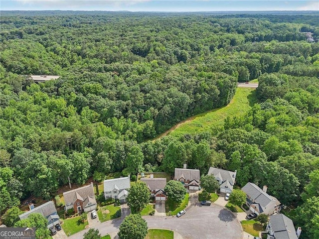 2508 Haddenham Ln SW, Smyrna, GA 30082 - aerial perspective of suburban area with a heavily wooded area