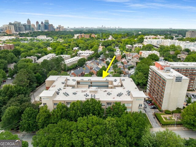 384 Ralph Mcgill Blvd NE Unit 123, Atlanta, GA 30312 - drone / aerial view of skyline and a tree filled landscape