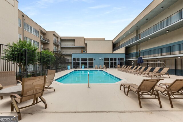 384 Ralph Mcgill Blvd NE Unit 123, Atlanta, GA 30312 - aerial view of a pool area
