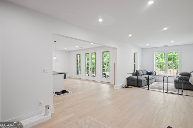 40 Fernbank Way, Newnan, GA 30265 - living room featuring light wood finished floors and recessed lighting