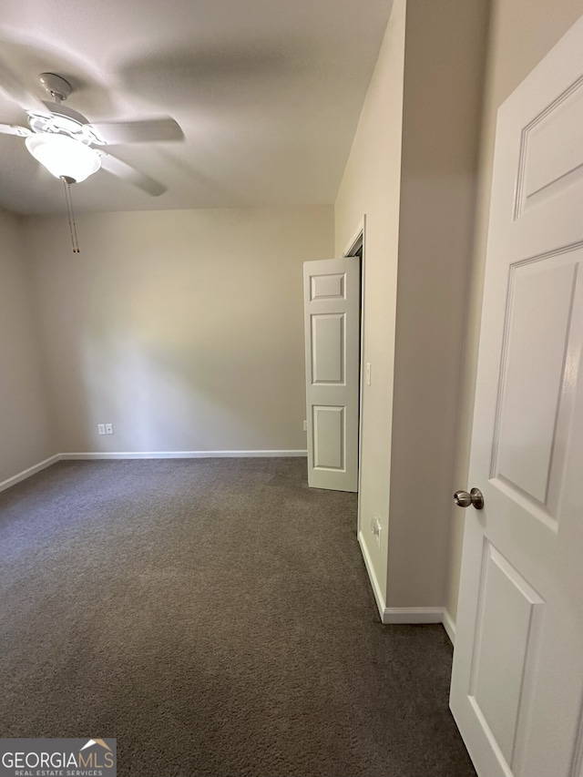 48 Narrow Ln, Dahlonega, GA 30533 - spare room with dark carpet and ceiling fan