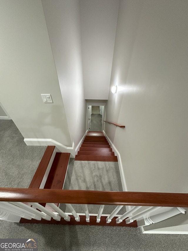 48 Narrow Ln, Dahlonega, GA 30533 - stairs featuring carpet floors and baseboards