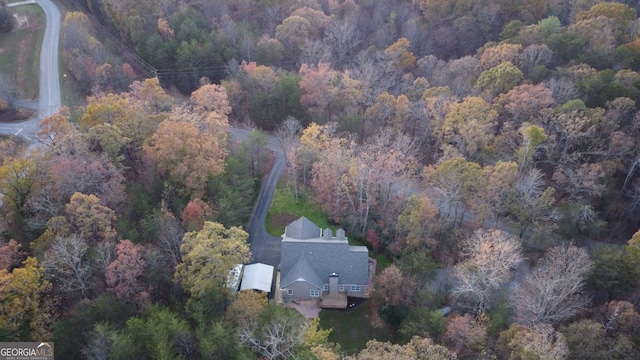 48 Narrow Ln, Dahlonega, GA 30533 - aerial overview of property's location with a heavily wooded area