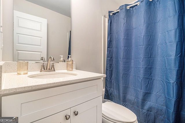 2 Whites Pond Rd, Moreland, GA 30259 - full bathroom featuring vanity and shower / bath combo