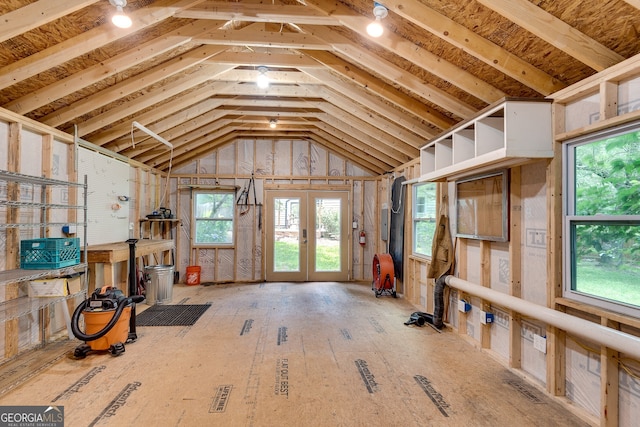 1131 Forrest Blvd, Decatur, GA 30030 - misc room with vaulted ceiling and french doors