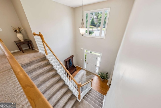 9320 Old Preserve Trl, Ball Ground, GA 30107 - entrance foyer with stairs